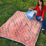 Pink Pig Tail Print Quilt