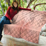 Pink Pig Tail Print Quilt