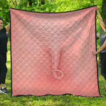 Pink Pig Tail Print Quilt
