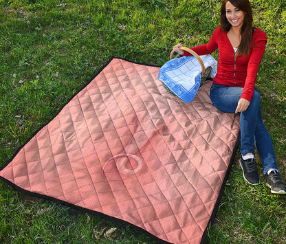 Pink Pig Tail Print Quilt