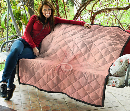 Pink Pig Tail Print Quilt