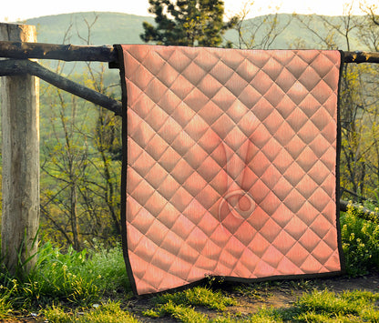 Pink Pig Tail Print Quilt
