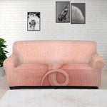 Pink Pig Tail Print Sofa Cover