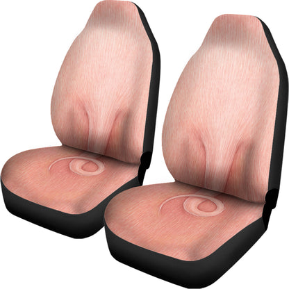 Pink Pig Tail Print Universal Fit Car Seat Covers