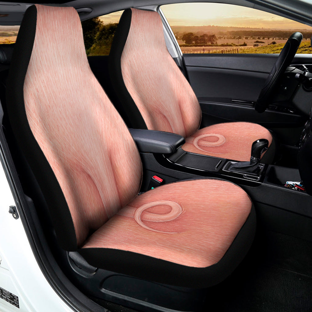 Pink Pig Tail Print Universal Fit Car Seat Covers
