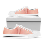 Pink Pig Tail Print White Low Top Shoes