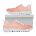 Pink Pig Tail Print White Running Shoes