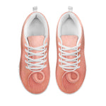 Pink Pig Tail Print White Sneakers