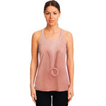 Pink Pig Tail Print Women's Racerback Tank Top