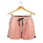 Pink Pig Tail Print Women's Shorts