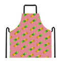 Pink Pineapple Pattern Print Apron