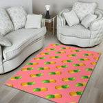 Pink Pineapple Pattern Print Area Rug GearFrost