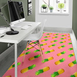 Pink Pineapple Pattern Print Area Rug GearFrost