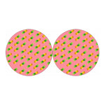 Pink Pineapple Pattern Print Car Coasters