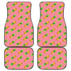 Pink Pineapple Pattern Print Front and Back Car Floor Mats