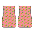 Pink Pineapple Pattern Print Front Car Floor Mats
