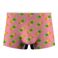 Pink Pineapple Pattern Print Men's Boxer Briefs