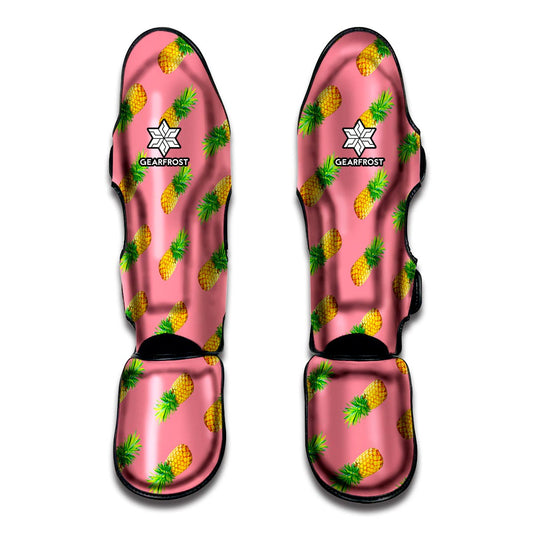 Pink Pineapple Pattern Print Muay Thai Shin Guard