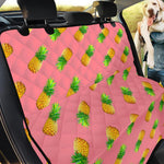 Pink Pineapple Pattern Print Pet Car Back Seat Cover