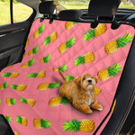 Pink Pineapple Pattern Print Pet Car Back Seat Cover
