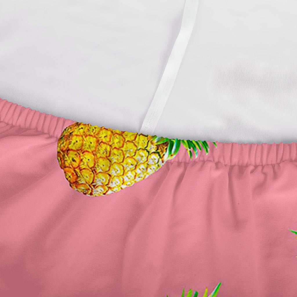 Pink Pineapple Pattern Print Sofa Cover