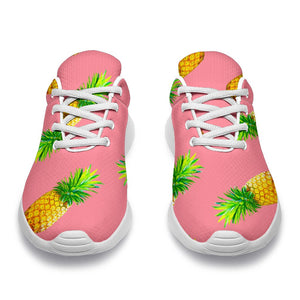 Pink Pineapple Pattern Print Sport Shoes GearFrost