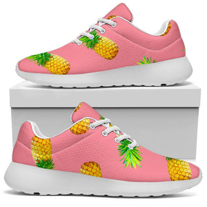 Pink Pineapple Pattern Print Sport Shoes GearFrost