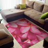 Pink Plumeria Flower Print Area Rug