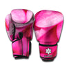 Pink Plumeria Flower Print Boxing Gloves