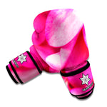 Pink Plumeria Flower Print Boxing Gloves