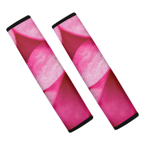 Pink Plumeria Flower Print Car Seat Belt Covers