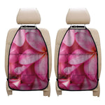 Pink Plumeria Flower Print Car Seat Organizers