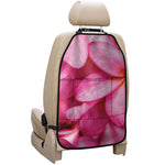 Pink Plumeria Flower Print Car Seat Organizers