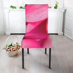 Pink Plumeria Flower Print Dining Chair Slipcover