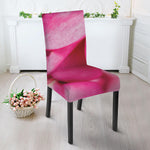 Pink Plumeria Flower Print Dining Chair Slipcover