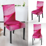 Pink Plumeria Flower Print Dining Chair Slipcover