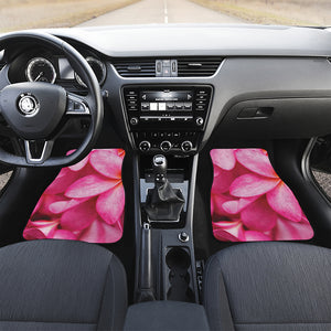 Pink Plumeria Flower Print Front and Back Car Floor Mats