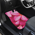 Pink Plumeria Flower Print Front and Back Car Floor Mats