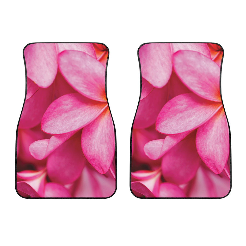 Pink Plumeria Flower Print Front Car Floor Mats