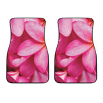 Pink Plumeria Flower Print Front Car Floor Mats