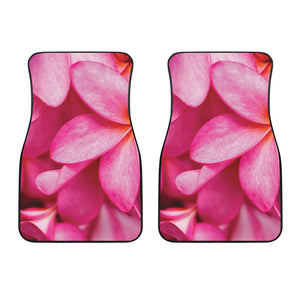 Pink Plumeria Flower Print Front Car Floor Mats