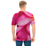 Pink Plumeria Flower Print Men's T-Shirt