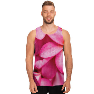 Pink Plumeria Flower Print Men's Tank Top