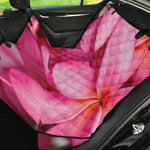 Pink Plumeria Flower Print Pet Car Back Seat Cover