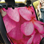 Pink Plumeria Flower Print Pet Car Back Seat Cover