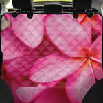 Pink Plumeria Flower Print Pet Car Back Seat Cover