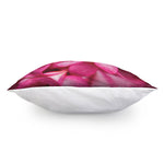 Pink Plumeria Flower Print Pillow Cover