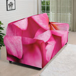Pink Plumeria Flower Print Sofa Cover