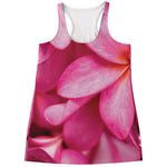 Pink Plumeria Flower Print Women's Racerback Tank Top