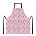 Pink Polka Dot Flamingo Pattern Print Apron